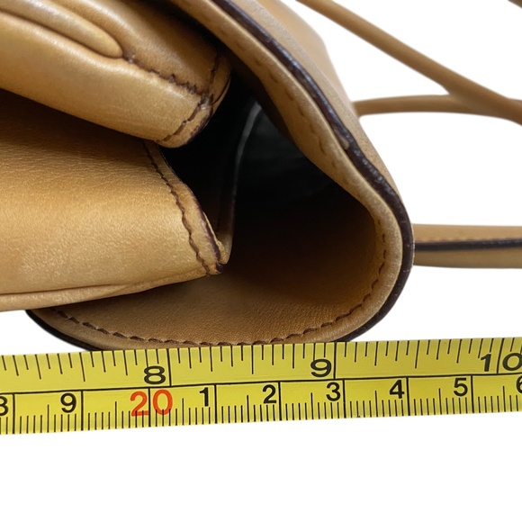 Gucci w/ COA Horsebit Chain Leather Shoulder Bag - Camel Tan - Authentic Satchel - Picture 15 of 16